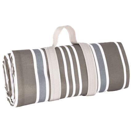 Wasserdichte Picknickdecke XL 280 x 140 cm grau-weiße