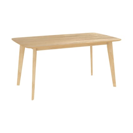 LEWE Tavolo Da Pranzo In Legno Chiaro 140x80 Cm - 6/8 Posti - Design Con Gambe Incrociate - Tavolo Cucina E Soggiorno