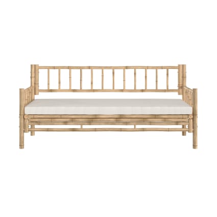 Sof de jardn blanco de 3 plazas en bamb natural Vadella | Maisons du  Monde