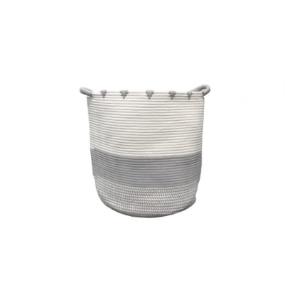 Panier De Rangement Rond En Corde De Coton - Petit Panier Décoratif Avec Motif Animal - Pour Chambre, Bureau, Salle De Bain