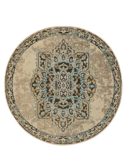 FERRY - Tapis salon esprit scandinave à motifs ethniques gris foncé 120x170