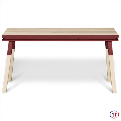 Tavolo consolle apribile 140x40/80, legno massello di pioppo