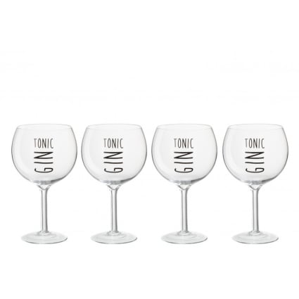 ECLAT - 4 Verres à Pied Pour Gin Et Cocktails - Collection Ladies Night - 70 Cl - Cristal Transparent
