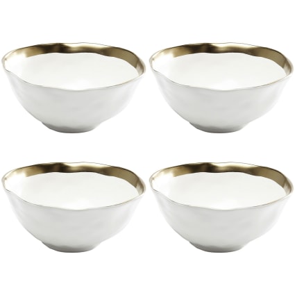 Grand Mug Maison Du Monde Porcelaine Blanche - Motif Géométrique Doré, 14,5 X 11,5 Cm, Occasion Comme Neuf
