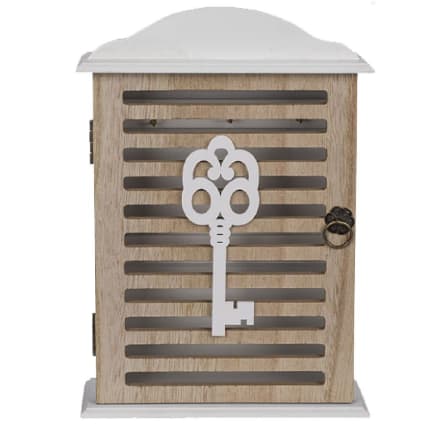Petite Armoire Murale En Bois Pour Clés - 3 étagères - Dimensions 16,5x14x9 Cm - Neuf Avec Petit Choc