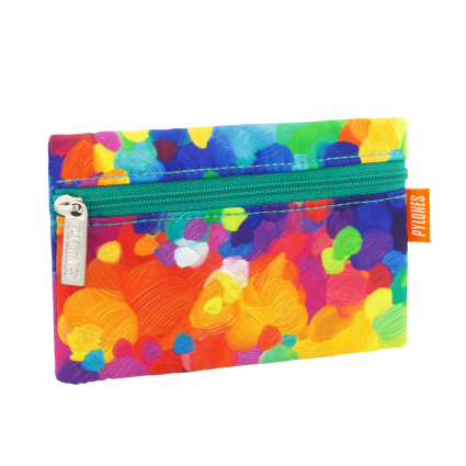 Porte-monnaie Little Marcel Polyester Multicolore - 70x55 Mm, Fermeture Zip, Anneau Porte-clés, Motifs Variés