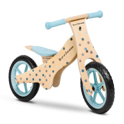 Vélo sans pédales pour enfants en bois naturel bleu Maisons du Monde