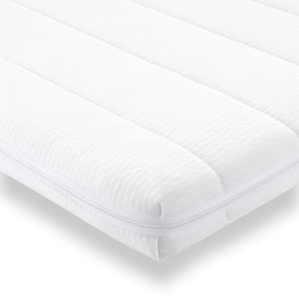 Surmatelas mousse gel mémoire de forme 90x190x10 cm, 1 personne, blanc