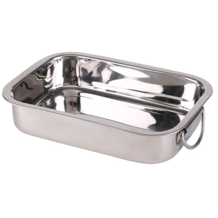 SUNOYA Lot De 3 Bac Inox Alimentaire, Plat Four Rectangulaire, 32,5 x 17,6 CM Plats À Four En Acier Inoxydable, Plat Four Rectangulaire, Bac De Cuisson En Inox, Pour Servir Des Plats