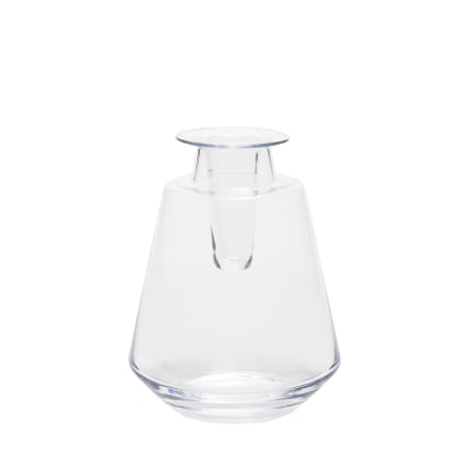Dekorative Vase aus Glas, H17, Durchsichtig Jina