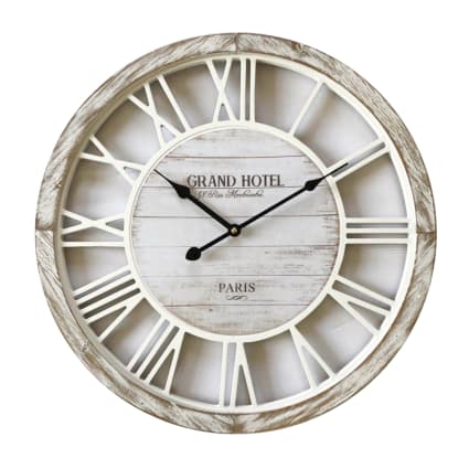 Arviny Vintage Wanduhr 40 Cm – Römische Ziffern, Leise, Batteriebetrieben, Metall-Skelett-Design (Silber)