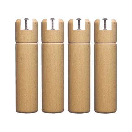 La Fabrique De Pieds - Lot De 4 Pieds De Lit Bois Hêtre Verni Clair 15 Cm, M8, Fabriqué En France PEFC
