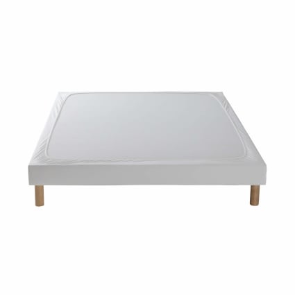 Tour De Lit Cache Sommier 140x190 Cm + 30 Cm Volant Blanc - 100% Coton