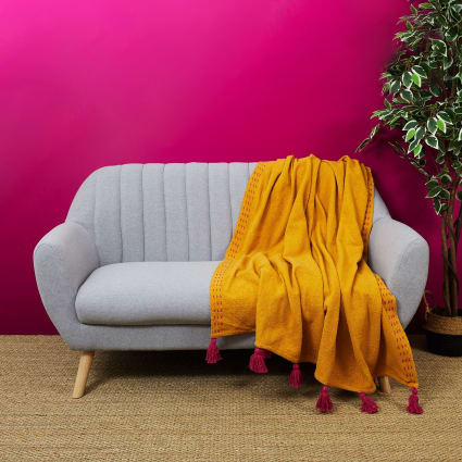 Jeté De Canapé Sherpa Doux 150x200 Cm - Motif Chouette Et Lune Jaune, Polaire Et Sherpa | Couverture Chaude Déco Salon