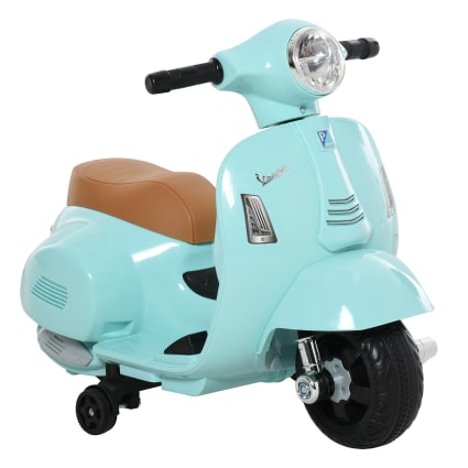 Moto per bambini licenza vespa batteria 6v fari e clacson verde