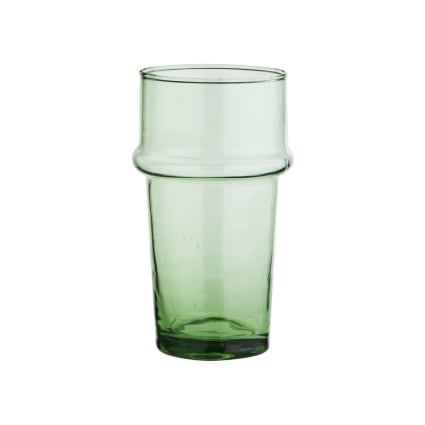 Großes Wasserglas aus Glas, grün Beldi