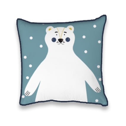 Housse De Coussin Matelassé Coton Carrée, Aéri - Ecru/galet - 40 X 40 Cm 91564695