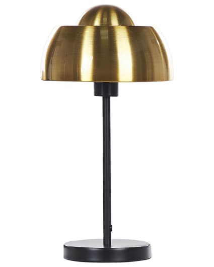 Lampe à poser métal noir doré