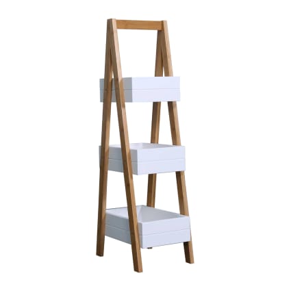 Regal mit 3 Regalen aus MDF und Bambus in Wei und Braun Easy life |  Maisons du Monde
