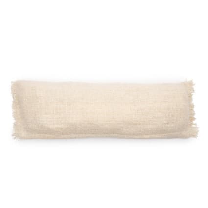 Cojín de algodón crema 35x100