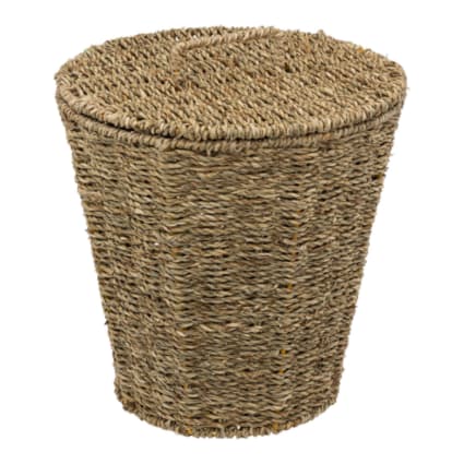 Panier De Poubelle En Osier Véritable Avec Couvercle à Dôme - Fran's Wicker HAC25 - Neuf