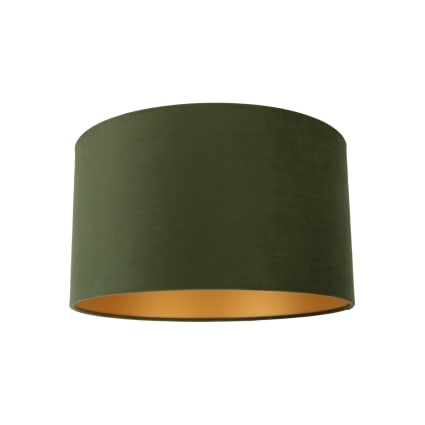 Abat-jour en tissu vert Cilinder velours | Maisons du Monde