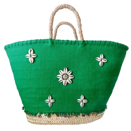 Borsa tote in tela di juta - Foglie di Ulivo
