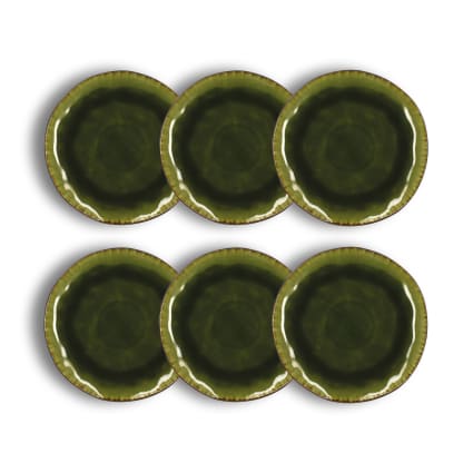 Assiettes Plates En Grès Décorées Noël - Lot De 6 - Diamètre 26,5 Cm - Motif Winter Village (village Enneigé) Bleu Et Blanc - Passent Au Lave-vaisselle Et Micro-ondes - 7