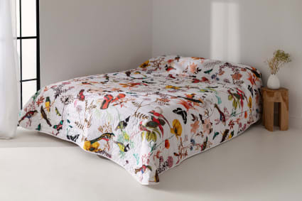 Tagesdecke aus 100 % Baumwolle 180x260 cm Birds of paradise