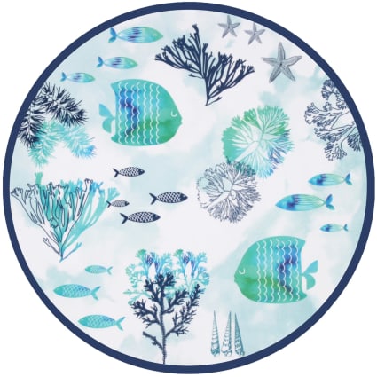 Piatto Da Portata Rettangolare In Ceramica Linea Sea Blu