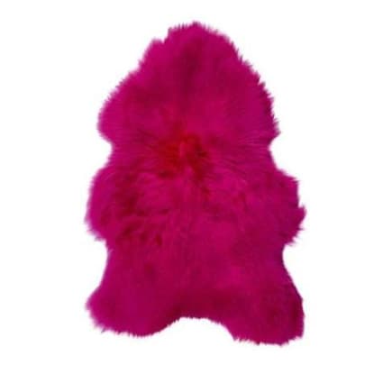 Tapis en peau de mouton rose fuchsia 110 x 70 cm | Maisons du Monde