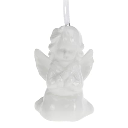Suspension de Noël en bois personnalisée Ange