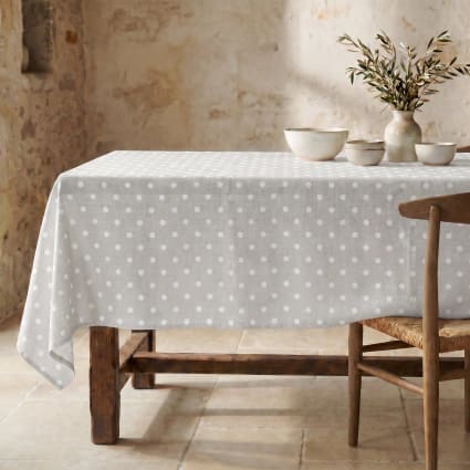 Fleckenschutz-Tischdecke 100 % Baumwolle Beige 155x155 cm