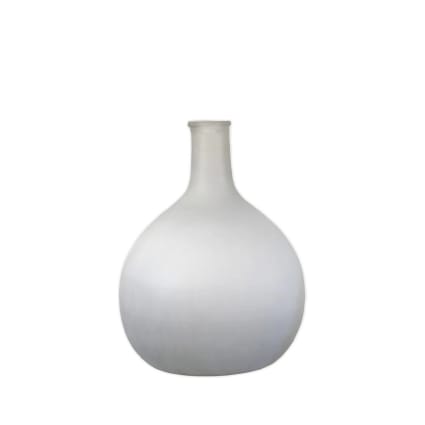 Ballonvase aus Milchglas Weiß 30 x 22 cm Swann