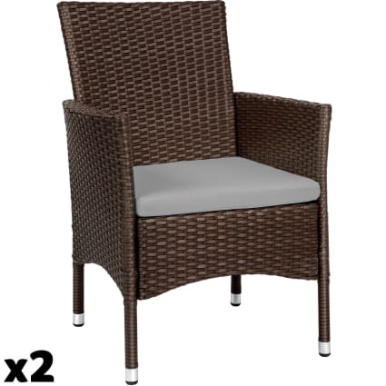 Set di poltrone da giardino in rattan marrone/beige Nantes