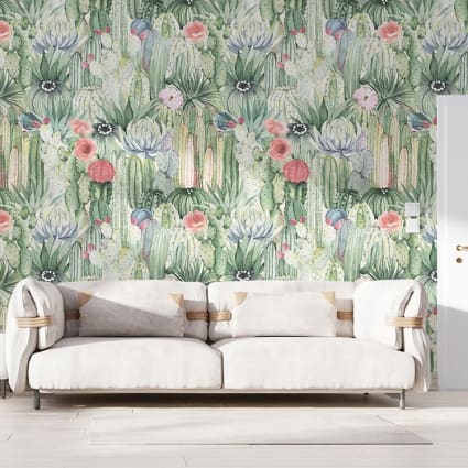 Selbstklebende Tapete Kaktus 400x260cm | Maisons du Monde