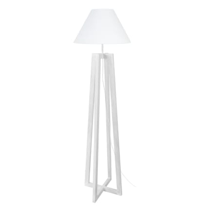 Paralume Bell In Tessuto Bianco Crema Con Struttura In Cotone/Poliestere - Forma Conica 33x27 Cm Per Lampade Da Tavolo