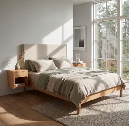 LAPTAIN Schwebender Nachttisch Wandregal Mit Schublade – Platzsparend, 9 Kg Belastung, Für Schlafzimmer & Wohnzimmer, 2-tlg.