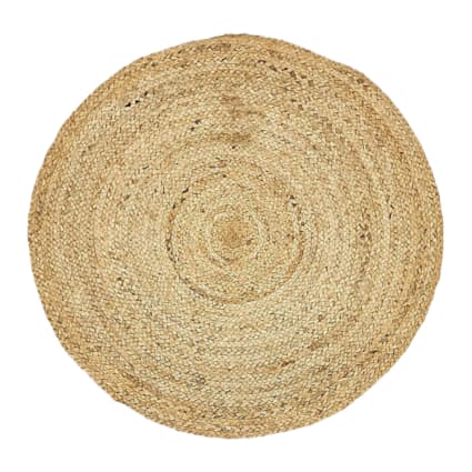 Alfombra decorativa redonda de yute