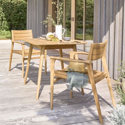 Gartenmöbel Set aus massivem Teakholz 2/4 Personen April