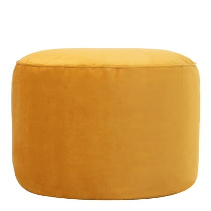 Runder Sitzpouf, Samt, Gelb Milano Maisons du Monde