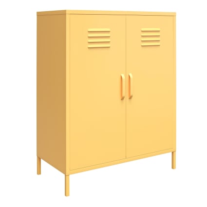 ChooChoo Armadietto Da Parete Per Bagno, Giallo Crema, 61x53x21,8 Cm, 2 Ante E Ripiani Regolabili