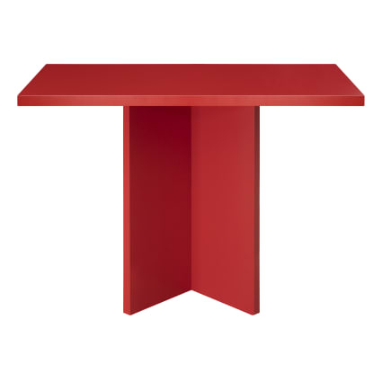 Quadratischer Esstisch aus mit laminiertem, 100x100 cm, Rot Blockie-matilda