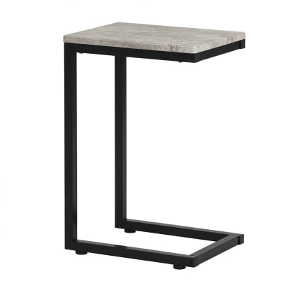 Table D'Appoint Pliante Rectangulaire Gris - Bois & Aluminium - 48x38x66 Cm - Pour Intérieur & Jardin - 7