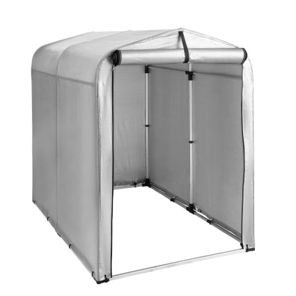 Abri De Jardin En Polyéthylène 24 M³ (3x4x2 M) - Blanc, Parois Amovibles - Pour Outils, Moto, Vélo