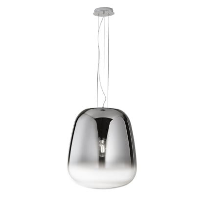 Paralume In Vetro Soffiato Ambra Specchiato – Luce Calda E Design Unico