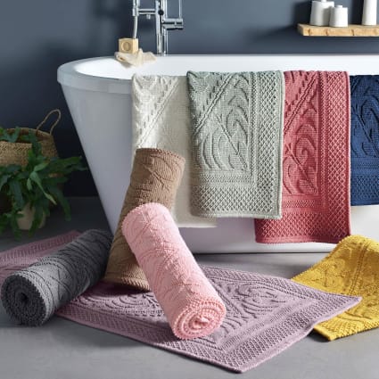 Tapis De Bain Today 50x85 Cm - Coton 1000g/m², Gris Clair, 16 Coloris Au Choix