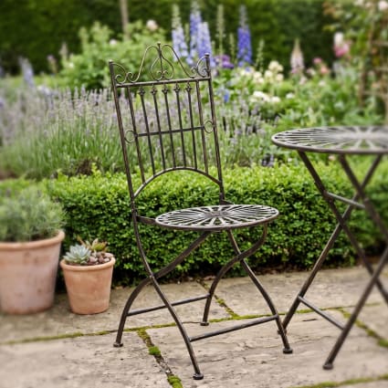 Gartenstuhl klappbar aus Metall bronze SADAO