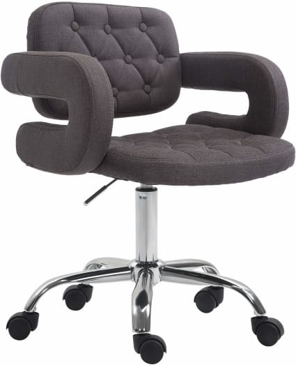 Taburete De Oficina Con Ruedas, Ergonómico, Taburete De Trabajo, Silla Giratoria De Terciopelo
