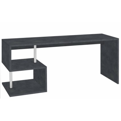 Scrivania Moderna Da Ufficio 180x60x77,5 nera Hermes Maisons du